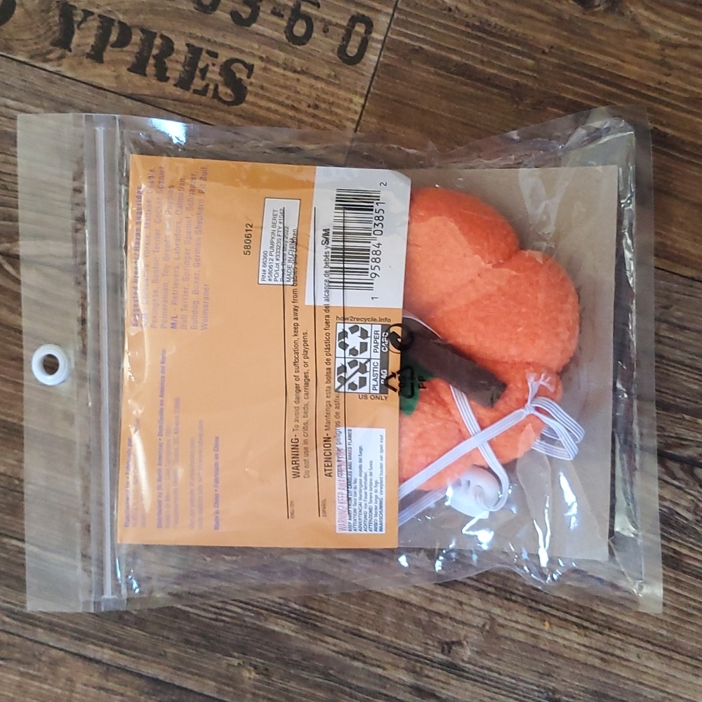 Pet Shop, pumpkin Beret, dog, hat, size S/M - Picture 3 of 4
